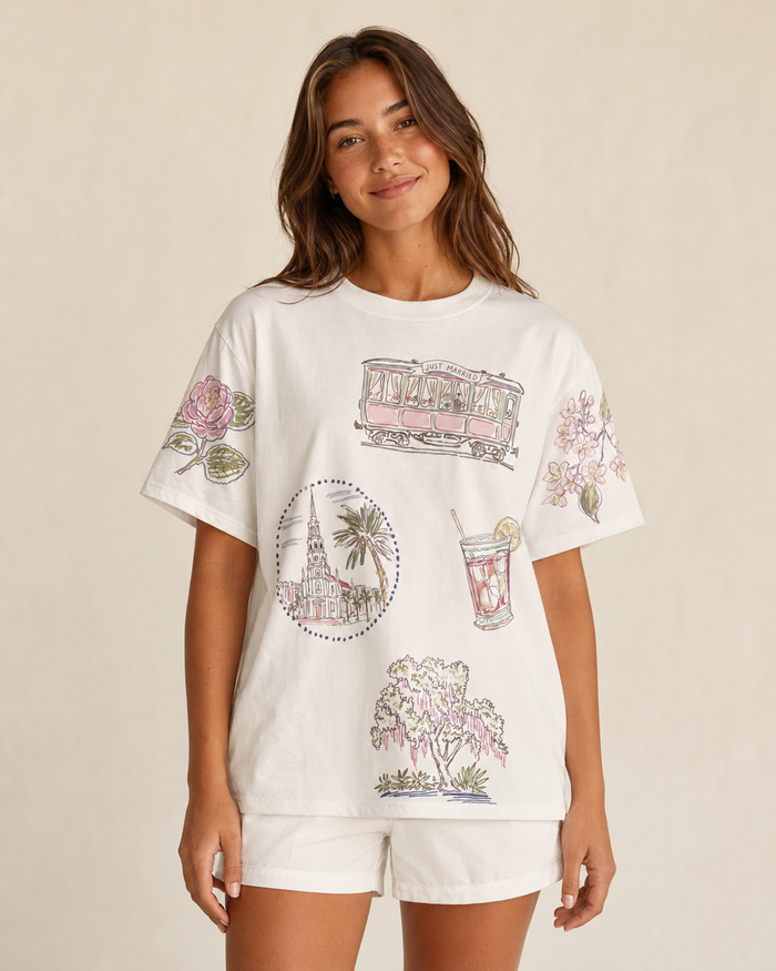 Charleston Bride Doodles T-shirt