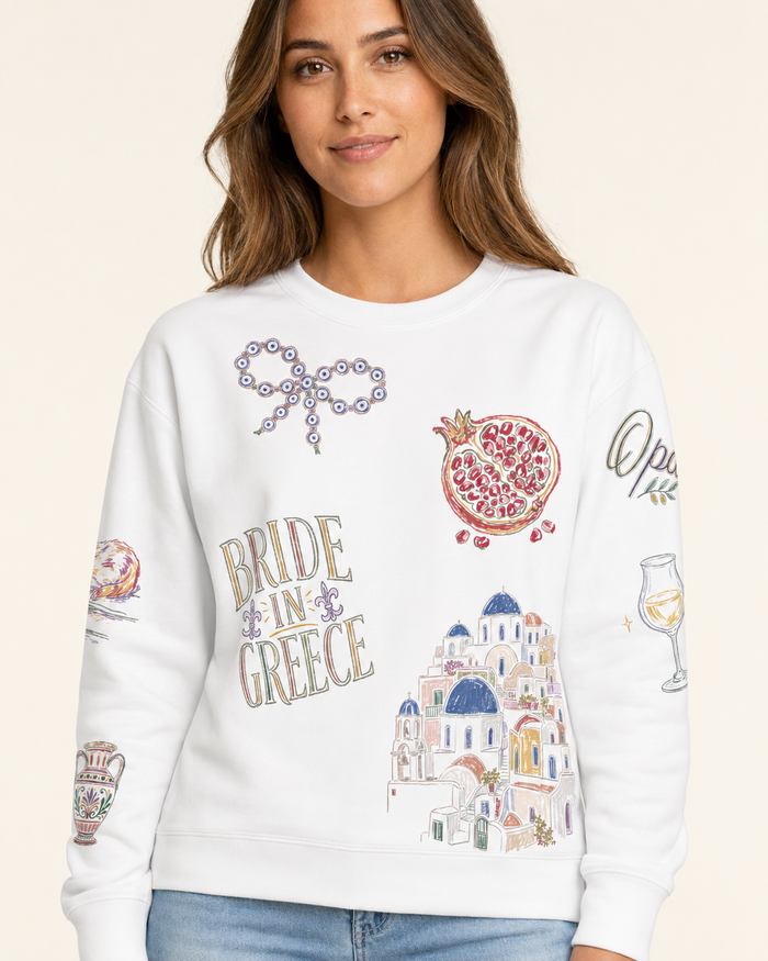 Greece Bride Doodles Sweatshirt