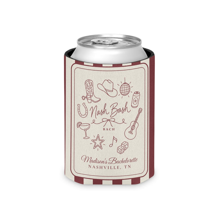 Nash Bash striped can cooler, Chili