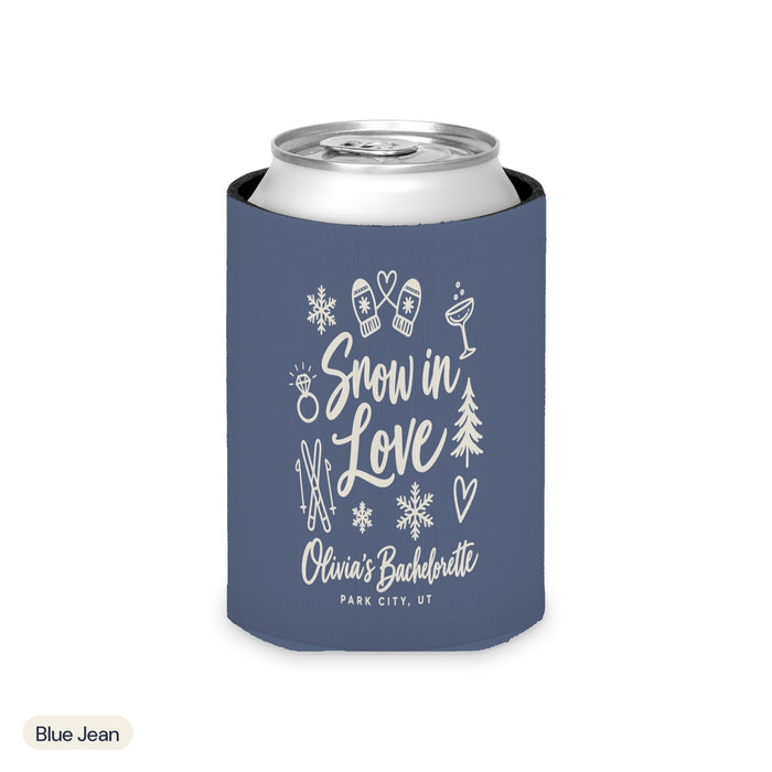 Snow In Love solid can cooler, Regular, Blue Jean