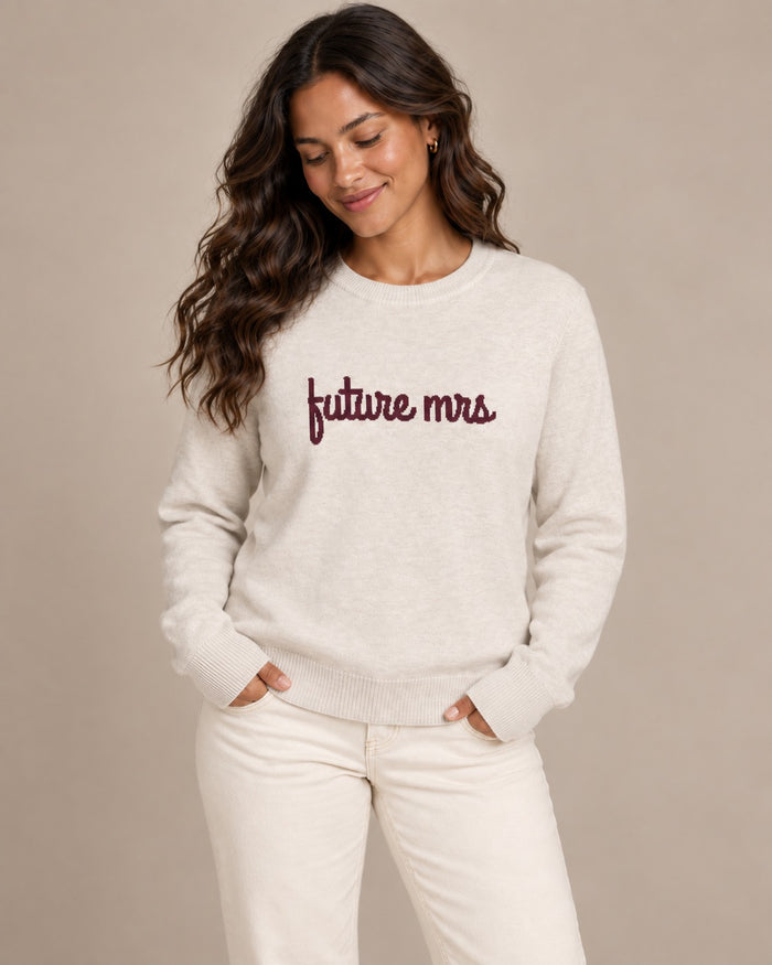 Future Mrs knitted sweater