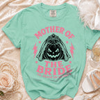 Mint green shirt with "Mother of the Bride Til Death Do Us Party" text.