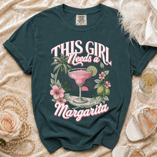 Margarita Girl T-Shirt in Blue Spruce
