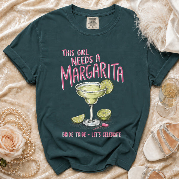 Bride Margarita T-shirt in Blue Spruce