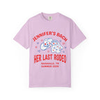 Pink t-shirt with "Jennifer's Bach Her Last Rodeo" and Nashville details.