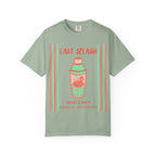T-shirt with "Last Splash Sarah's Bach Malibu, CA - Summer 2026" text and cocktail shaker graphic.