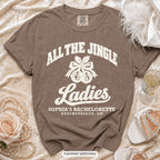 Espresso Jingle Bell Bride & All The Jingle Ladies bachelorette crew t-shirt