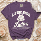 Grape Jingle Bell Bride & All The Jingle Ladies bachelorette crew t-shirt