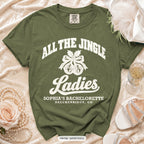 Hemp Jingle Bell Bride & All The Jingle Ladies bachelorette crew t-shirt