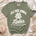 Moss Jingle Bell Bride & All The Jingle Ladies bachelorette crew t-shirt