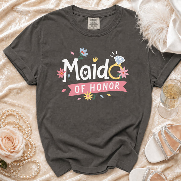Maid of Honor T-Shirt in Pepper