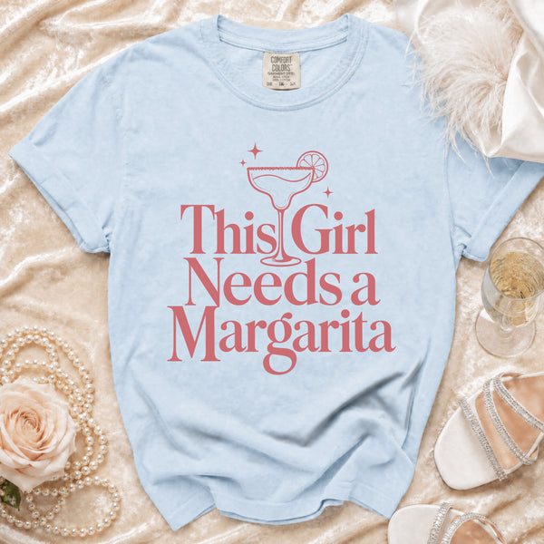 Margarita Mood T-Shirt in Chambray