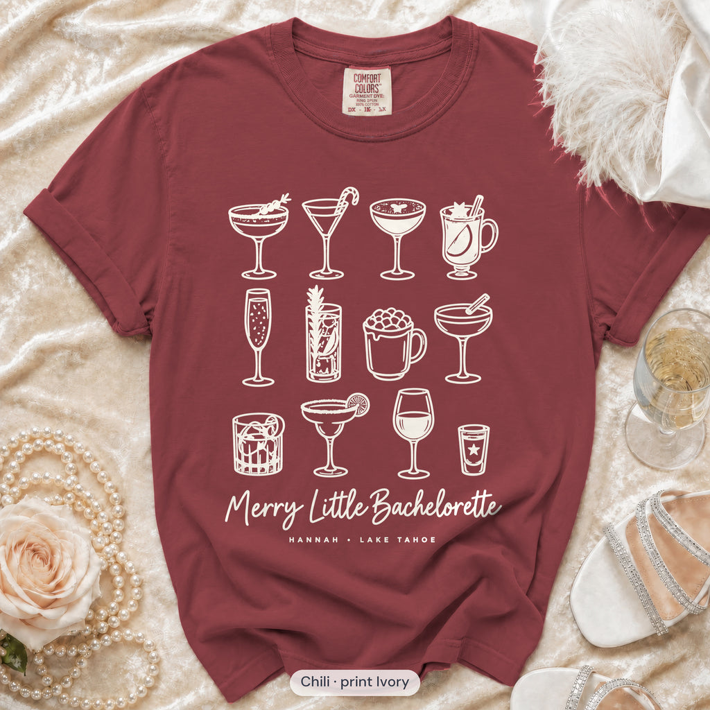Chili Merry Little Bride & Merry Little bachelorette crew t-shirt