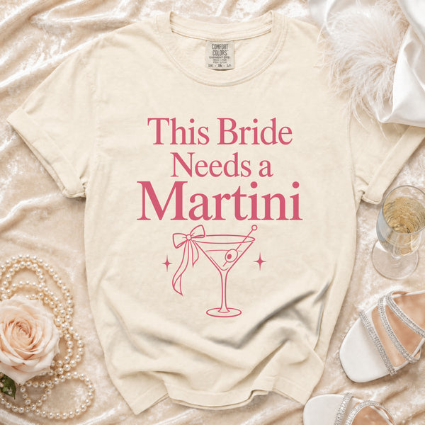 Martini Bride T-shirt in Ivory