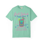 Tiki graphic with "Last Splash Sarah's Bach Malibu, Ca Summer 2026" text.