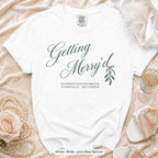 White Getting Merry'd & Getting Merry bride t-shirt
