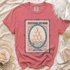 Coral t-shirt with "Professional Hype Woman," "Chaos Coordinator," and "Maid of Honor" text.