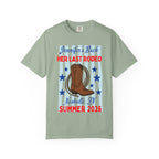 Cowboy boot and rope graphic for "Jennifer's Bach Her Last Rodeo Nashville, TN Summer 2026".