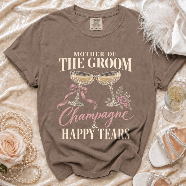 Champagne Groom T-shirt in Espresso