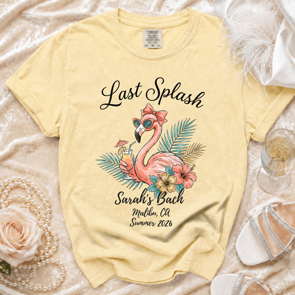Last Splash Tropical Flamingo T-Shirt in Butter