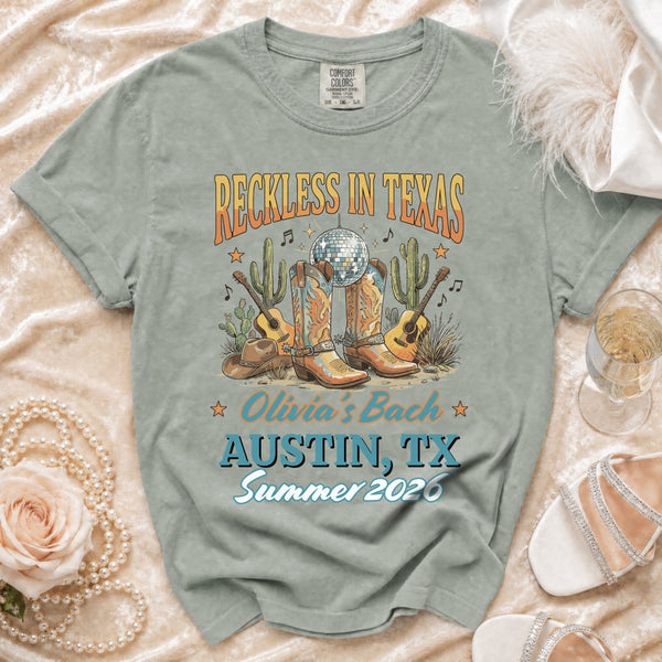 Reckless Texas Disco Cowgirl T-shirt in Bay