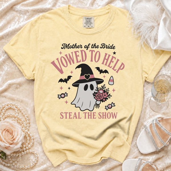 Bride's Mom Ghost T-Shirt in Butter