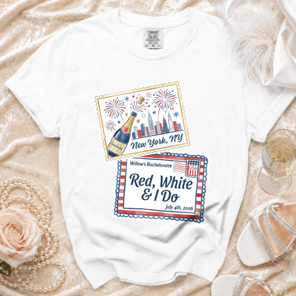 Red, White & I Do T-shirt in White