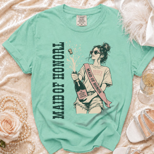 Maid of Honor Bubbly T-Shirt in Island Reef