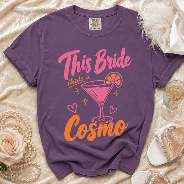 Bride Needs Cosmo T-shirt in Grape