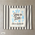 Snow In Love personalized wall tapestry, Pepper stripes