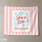 Snow In Love personalized wall tapestry, Blossom stripes
