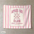 Apres Ski Club personalized wall tapestry, Blossom stripes