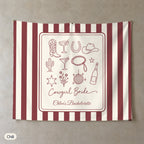 Cowgirl Bride & Crew personalized wall tapestry, Chili stripes