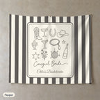 Cowgirl Bride & Crew personalized wall tapestry, Pepper stripes