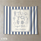 Cowgirl Bride & Crew personalized wall tapestry, Blue Jean stripes