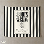 Boots & Bling personalized wall tapestry, Black stripes