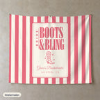 Boots & Bling personalized wall tapestry, Watermelon stripes