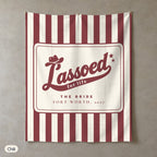 Lassoed For Life personalized wall tapestry in portrait, Chili