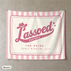Lassoed For Life personalized wall tapestry, Blossom stripes