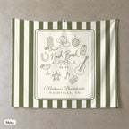 Nash Bash personalized wall tapestry, Moss stripes