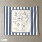 Nash Bash personalized wall tapestry, Blue Jean stripes