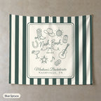 Nash Bash personalized wall tapestry, Blue Spruce stripes