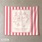 Nash Bash personalized wall tapestry, Watermelon stripes