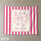Nash Bash personalized wall tapestry, Crunchberry stripes