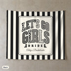 Let's Go Girls personalized wall tapestry, Black stripes