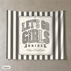 Let's Go Girls personalized wall tapestry, Pepper stripes