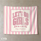 Let's Go Girls personalized wall tapestry, Blossom stripes
