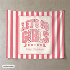 Let's Go Girls personalized wall tapestry, Watermelon stripes