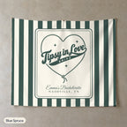 Tipsy In Love personalized wall tapestry, Blue Spruce stripes
