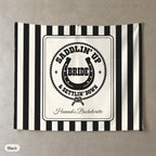 Saddlin' Up & Settlin' Down personalized wall tapestry, Black stripes